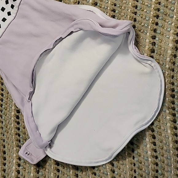 GUC NANIT Patented Breathing band Sleep Sack 2 zips snaps, Velcro lilac 3-6 Mos - Picture 6 of 8